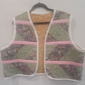 Upcycled quilt vest